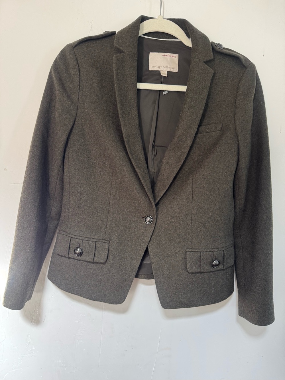 Banana Republic Heritage Collection Green wool blazer